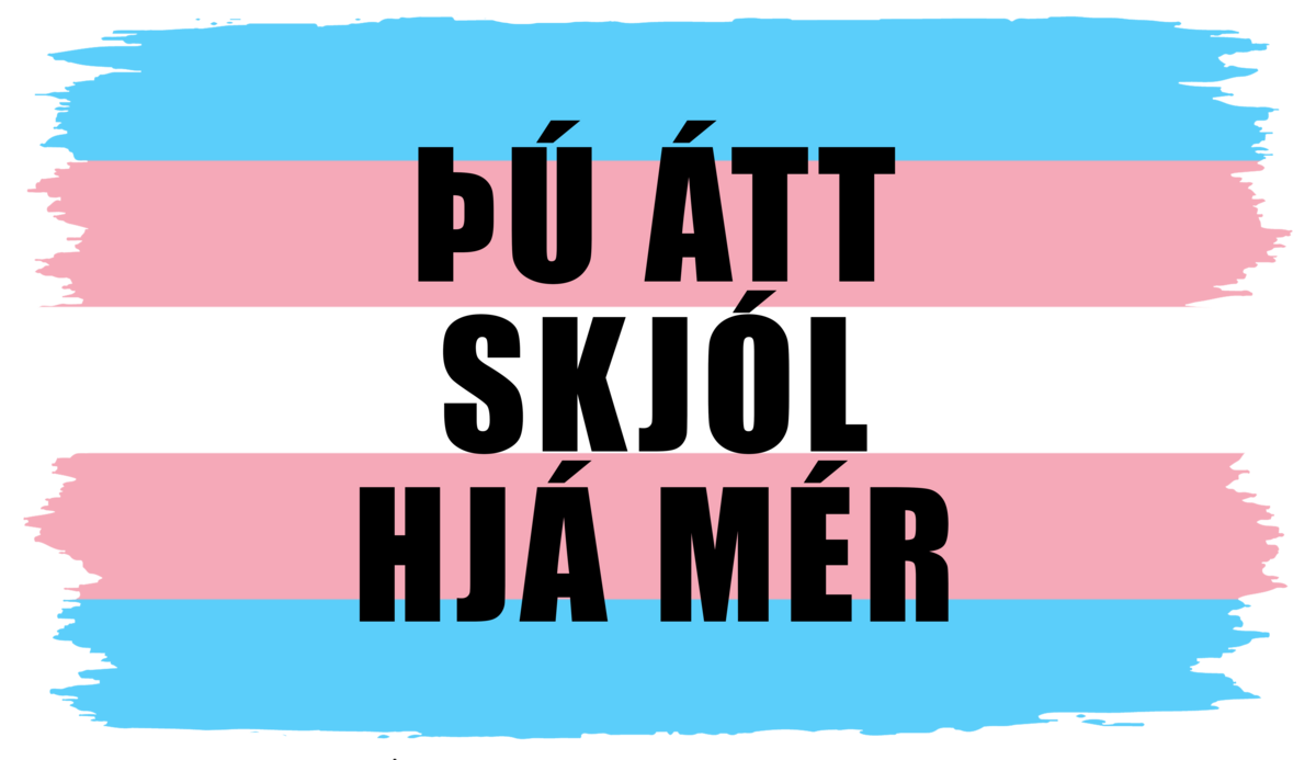 Þú átt skjól hjá mér — trans fáni